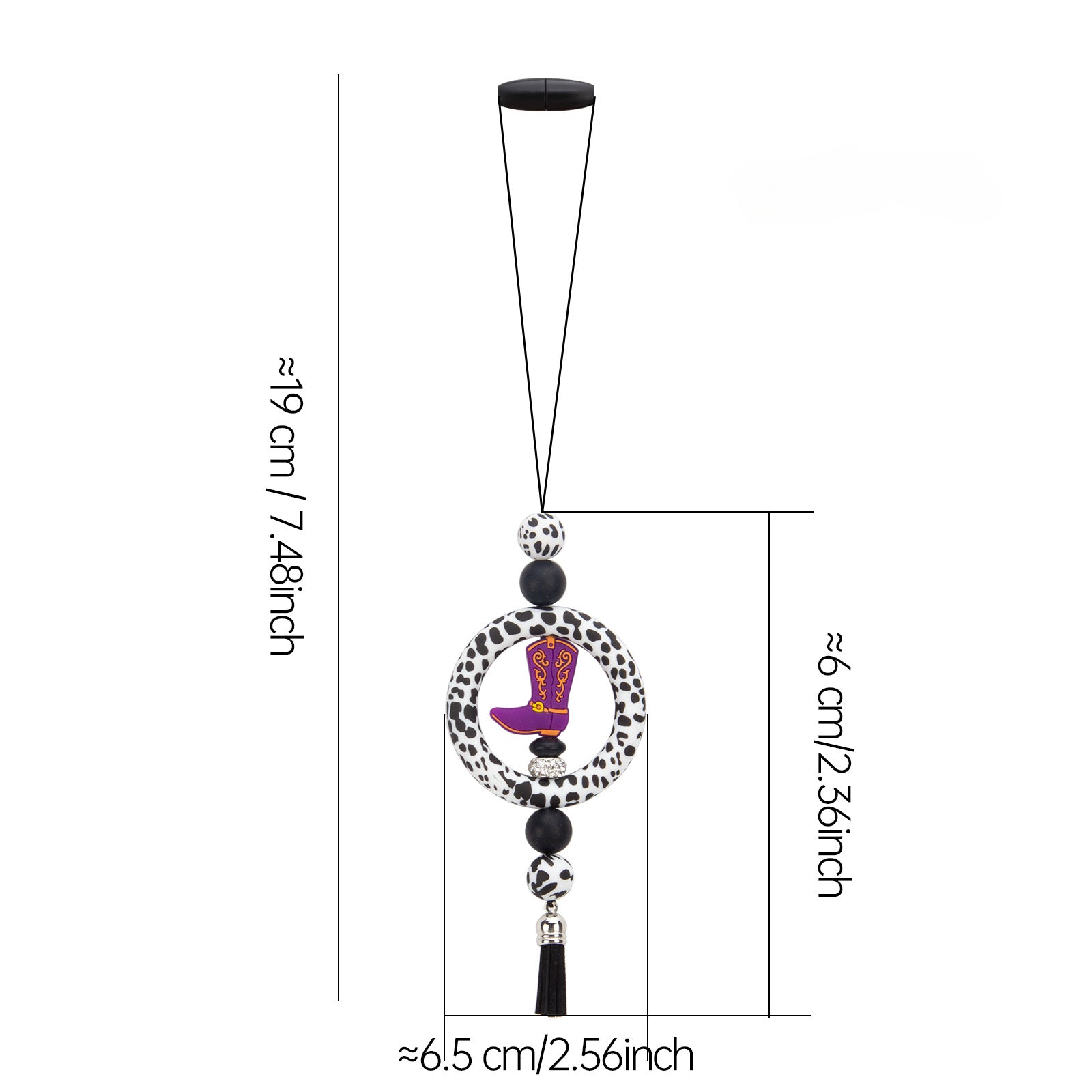 Wholesale Silicone Keychain Christmas Bull Head Cross Flower Bead Pendants